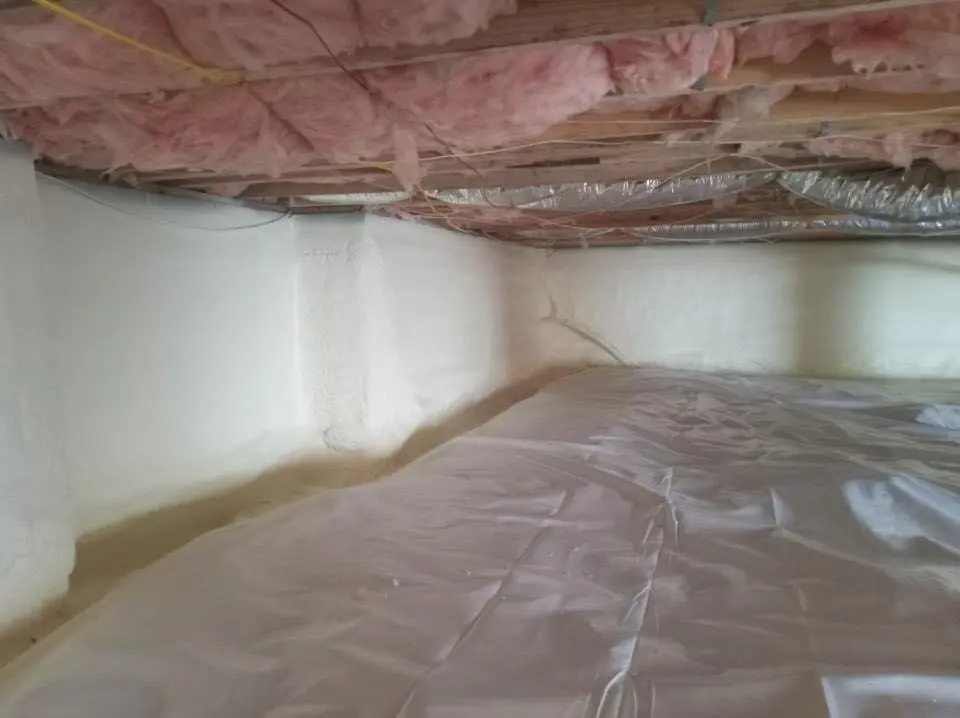 Crawl space encapsulation with closed-cell spray foam for Attic Insulation in Middletown