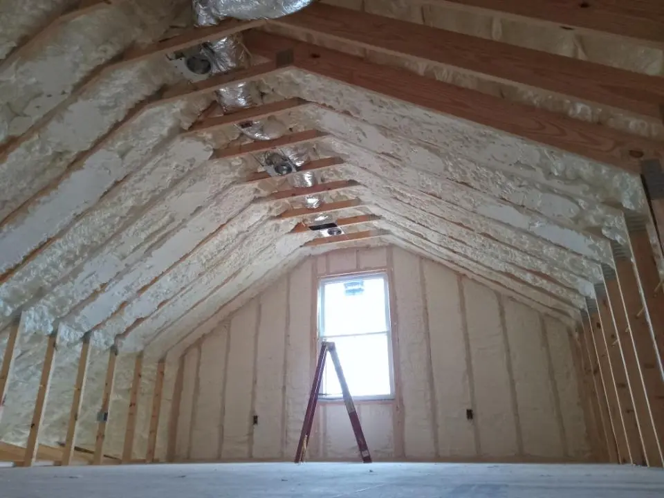 Spray foam roofing application for Crawl Space Insulation project in Middletown